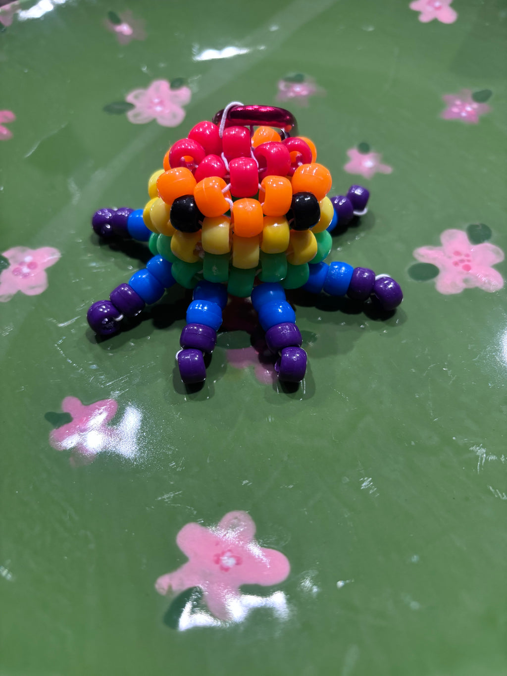 Rainbow Kandi Octopus Keychain