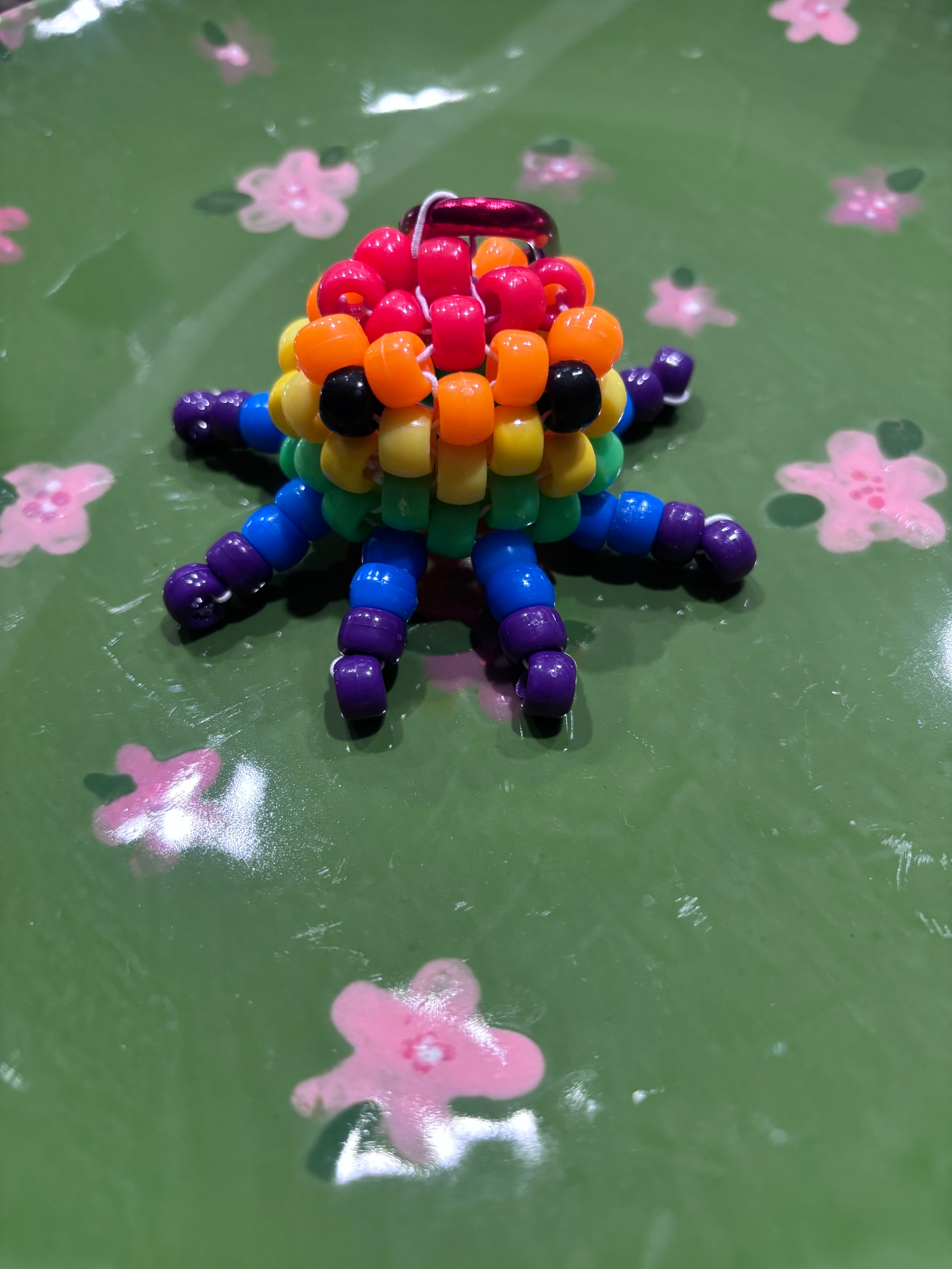 Rainbow Kandi Octopus Keychain